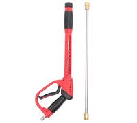 Rouge Pistolet de Nettoyage Haute Pression en Cuivre M22 1/4 | Sécurité L’activation Involontaire, Compatible Électrique et Essence, pour Lavage Auto et Arrosage