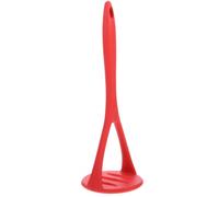 Rouge Presse-purée en Silicone pour Pommes de Terre, Légumes et Haricots | Outil Léger à Prise Douce, Usage Familial, Préparation de Soupe, Maniement D'une Main
