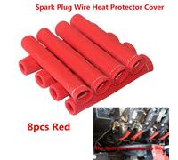 (Rouge)Protecteur De Bougie D'allumage 8 Pièces, Protecteur De Bougie D'allumage Résistant Aux Températures Élevées, Tube De Protection Thermique En Fibre De Verre