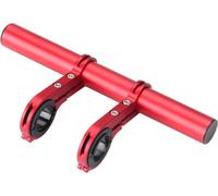Rouge Rallonge de guidon de vélo de 20cm, Support de rallonge de guidon de vélo à double pince Pour maintenir les lampes de moto électrique, les tachymètres, le support de téléphone GPS