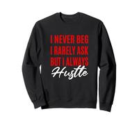 Rouge Rarely Never Always Hustle Red Graphic Sweatshirt