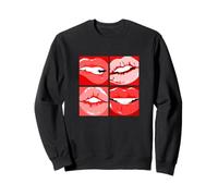 Rouge Read My Lips Red Graphic Sweatshirt