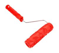 Rouge Rouleau à Texturer en Caoutchouc pour Peinture Murale DIY | Motifs Décoratifs, Masque les Imperfections du Mur, Usage Pratique, Plastique et Caoutchouc, pour Travaux D'alternance