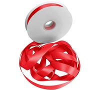 Rouge Ruban Satin, Dooozy 25mm 91m Ruban Cadeau Rubans pour Couture, DIY Décoration Loisirs Créatif pour Nœuds Emballage Cadeau Artisanat Mariage Cérémonie Bouquet