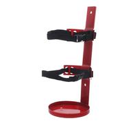 Rouge Sangle Ajustable pour Extincteur 2-4kg Support Mural | Acier et Polyester, Fixation sur Mur ou Voiture, Trous Prépercés, Matériel et Notice Inclus