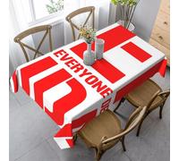 Rouge Souvenez-Vous De Tous Les Déployés Modèle du Vendredi Rouge Nappe De Table Rectangulaire Nappe Lavable Couverture De Table pour Banquet Restaurant 137X183Cm