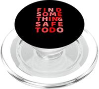 Rouge Stay Safe Red Graphic PopSockets PopGrip pour MagSafe