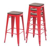 (rouge) Tabouret de bar MCW-A73 (lot de 4)