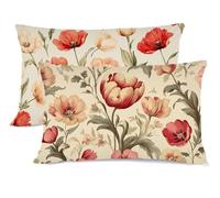 Rouge Taie Oreiller 50 x 80 Usine Taie d'oreiller 50x80 Protege Oreiller Rectangulaire Housse de Coussin Lin Taies D'oreillers Impression Housse Coussin Decoratif, pour Decoration Halloween G - 687