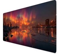 Rouge Tapis de Souris Aurore Tapis de Souris XXL 800 x 400mm Mouse Pad avec Bords Cousus et Base en Caoutchouc Antidérapante Mouse Pad XXL pour Gaming, Ordinateur Portable, Accessoires Bureau p5997