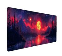 Rouge Tapis de Souris Soleil Tapis de Souris XXL 700 x 300 mm Mouse Pad Gaming en Caoutchouc Antidérapant et Imperméable Desk Mat pour PC, Ordinateur Portable, Maison, Gamer, Accessoires Bureau o1702