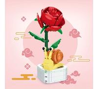 (rouge, vert) Blocs de construction de fleurs d'insectes Bouquet créatif d'insectes succulents Ornement