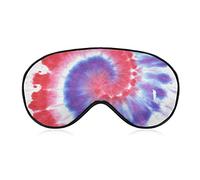 Rouge violet Tye Die masque de sommeil bandeau spirale motif réglable Super-lisse doux masque pour les yeux couverture pour hommes femmes voyage et sieste