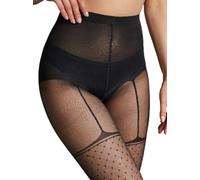 ROUGEGORGE LINGERIE - Collant fantaisie 20 deniers - Noir - FINOE - Femme