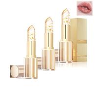 Rouges à lèvres changeants de couleur, rouges à lèvres correcteurs de pH avec feuille d'or, huile hydratante et nourrissante pour femmes, formule changeante de couleur sans transfert (3pcs)