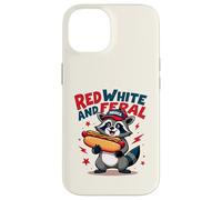 Rouges, blancs et sauvages ratons laveurs patriotiques du 4 juillet pour tout-petits Coque pour iPhone 14