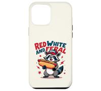 Rouges, blancs et sauvages ratons laveurs patriotiques du 4 juillet pour tout-petits Coque pour iPhone 12 Pro Max