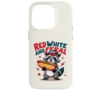 Rouges, blancs et sauvages ratons laveurs patriotiques du 4 juillet pour tout-petits Coque pour iPhone 14 Pro