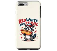 Rouges, blancs et sauvages ratons laveurs patriotiques du 4 juillet pour tout-petits Coque pour iPhone 7 Plus/8 Plus
