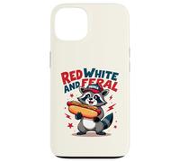 Rouges, blancs et sauvages ratons laveurs patriotiques du 4 juillet pour tout-petits Coque pour iPhone 13
