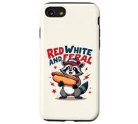 Rouges, blancs et sauvages ratons laveurs patriotiques du 4 juillet pour tout-petits Coque pour iPhone SE (2020) / 7 / 8