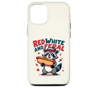 Rouges, blancs et sauvages ratons laveurs patriotiques du 4 juillet pour tout-petits Coque pour iPhone 12/12 Pro