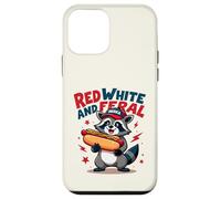 Rouges, blancs et sauvages ratons laveurs patriotiques du 4 juillet pour tout-petits Coque pour iPhone 12 mini