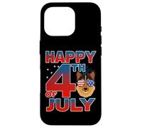 Rough Collie Dog American Flag Sunglasses Happy 4th of July Coque pour iPhone 16 Pro