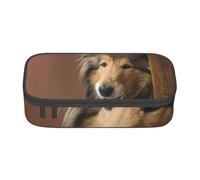 Rough Collie Lassie Chiens Gros Chiens Moelleux Animaux de Compagnie, Trousse à Crayons, Trousse à Crayons, Trousse à Crayons de Grande capacité, Trousse à cosmétiques