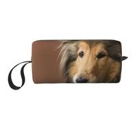 Rough Collie Lassie Chiens Gros Chiens Moelleux Animaux de Compagnie, Trousse de Maquillage Trousse à cosmétiques Trousse de Toilette de Voyage Portable Pochette de Maquillage