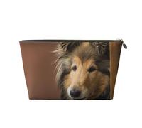 Rough Collie Lassie Chiens Gros Chiens Moelleux Animaux de Compagnie, Trousse de Maquillage Trousse à cosmétiques Trousse de Toilette de Voyage Portable Pochette de Toilette