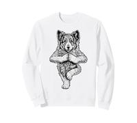 Rough Collie Yoga Chien Chiot Funny Dogs Asana Tree Pose Sweatshirt