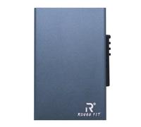 ROUGH FIT Porte-cartes fin en métal avec protection RFID, porte-cartes pop-up minimaliste en aluminium pour cartes et billets, gris, Slim 9.5 inch, Minimaliste