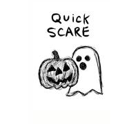 Rough hand-drawn sketch of a pumpkin and a ghost: Work Notebook, Funny Office Gift for Women, Coworker, Boss, Secret Santa Gag Gift (Blank Lined Journal)