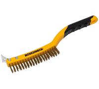 Roughneck Fil en Laiton Brosse Poignée Souple Avec Grattoir 355mm (14in) - 3