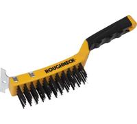 Roughneck Brosse métallique ROU52042 – acier au carbone, poignée antidérapante, grattoir