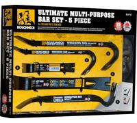 Roughneck ROU64961 Ultimate Multi-Purpose Bar Set - 5 Piece Set Including: Utility Bar (7in & 13in), Wrecking Bar (12in &15in) & Gorilla Bar (14in)