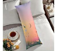 Rougir Taie d'oreiller 60x180 Floral Taie Oreiller Rectangulaire Traversin 180 cm Double Face Impression Housse Coussin, Doux Velour pillow Case pour Chambre Lit Canapé Taies D'oreillers w-11988