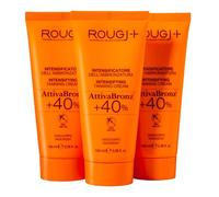 Rougj Crème Bronzante Corps au Bêta-Carotène 100 ml X 3 - Activateur de Bronzage Naturel avec Vitamine B2, Glycérine et Complexe UnipertanVeg - Crème Hydratante Sans Protection Solaire