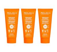 Rougj Crème Solaire SPF 30 Visage & Corps 100 ml X3 - Protection Solaire Adultes, Résistante à l’Eau, Peaux Sensibles, avec Calendula & Beurre de Karité - Sans Parabènes - Made in Italy