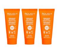 Rougj Crème Solaire SPF 50+ Visage & Corps 100 ml X3 - Protection Solaire Très Haute, Résistante à l’Eau, Peaux Sensibles, Sans Parfum - Dermatologiquement Testée - Made in Italy
