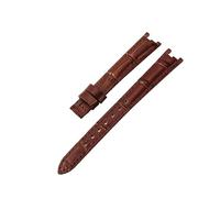 ROUHO 12mm Crantée Remplacement Bracelet de Montre en Cuir Mince Femme Bracelet Habillé pour Tissot T-Trend Flamingo T094210A-Rouge 1 sans Boucle