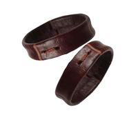 ROUHO 2 Pièces Cuir Bracelet Montre Boucle, Support Bracelet Montre Anneaux Fixateurs-Brun 20mm
