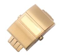 ROUHO 20mm Montre Boucle Fermoir Pliant 316L Acier Inoxydable Solide Déployante Remplacement Bracelet Montre Attache pour Ulysse Nardin-Or