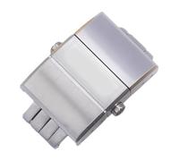 ROUHO 20mm Montre Boucle Fermoir Pliant 316L Acier Inoxydable Solide Déployante Remplacement Bracelet Montre Attache pour Ulysse Nardin-Argent