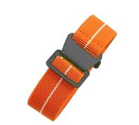 ROUHO 22mm Classique Nylon Bracelet de Montre Réglable Résistant Bracelet-Montre0-K + Noir Boucle