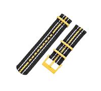 ROUHO 22mm Respirant Tissé Nylon Bracelet Montre Durable Tissu Remplacement Sangle Montre pour Swatch Bioceramic Scuba Fifty Fathoms-#2