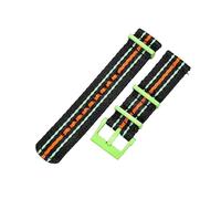 ROUHO 22mm Respirant Tissé Nylon Bracelet Montre Durable Tissu Remplacement Sangle Montre pour Swatch Bioceramic Scuba Fifty Fathoms-#1