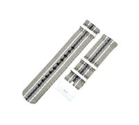 ROUHO 22mm Respirant Tissé Nylon Bracelet Montre Durable Tissu Remplacement Sangle Montre pour Swatch Bioceramic Scuba Fifty Fathoms-#4