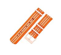 ROUHO 22mm Respirant Tissé Nylon Bracelet Montre Durable Tissu Remplacement Sangle Montre pour Swatch Bioceramic Scuba Fifty Fathoms-#3